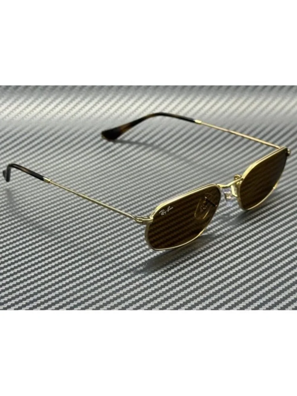New Ray-Ban Men Arista Gold Sunglasses 57-18-145